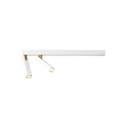 LED Ceiling luminaire MICK 2.0, 2 flames, 45cm, 2x7W 2700K, CRi >90, dimmable, white gold