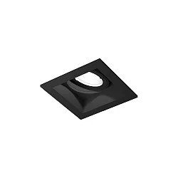 ceiling recessed luminaire PLANO PETIT 1.0 - LED 1 flame, cardanic swivelling, with wire springs IP20, mat, deep black dimmable