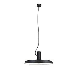 Luminaria colgante ROOMOR OFFICE CABLE SUSP 1.0 OPAL IP20, negro mate regulable