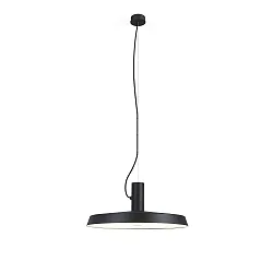 Luminaria colgante ROOMOR OFFICE CABLE SUSP 1.0 MICROPRISM IP20, negro mate regulable