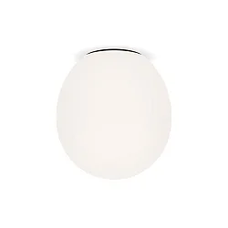 Luminaria de techo DRO 3.0 - Ø 29CM oval E27 IP20, blanco opalino, negro mate regulable