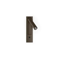 Luminaria de pared empotrable MATCH SEMI RECESSED SNOOZE 1.0 IP20, color bronce regulable