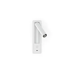 Luminaria de pared empotrable MATCH SEMI RECESSED SNOOZE 1.0 IP20, blanco mate regulable