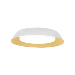 LED Wall /Ceiling luminaire TOWNA 2.0, IP44, Ø 37.1cm, 3000K, dimmable, white gold