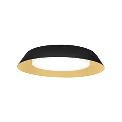 LED Wall /Ceiling luminaire TOWNA 2.0, IP44, Ø 37.1cm, 3000K, dimmable, black gold