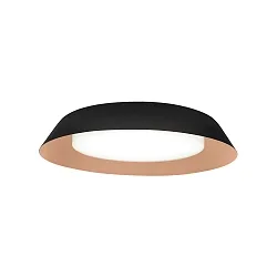LED Wall /Ceiling luminaire TOWNA 2.0, IP44, Ø 37.1cm, 3000K, dimmable, black copper