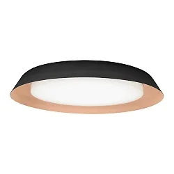 Luminaria de pared y techo TOWNA 2.0 grande IP44, color cobre, negro regulable