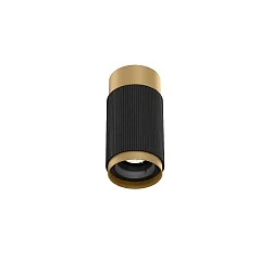 ceiling luminaire TRACE CEILING SURF 1.0 IP20, champagner, black matt dimmable