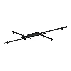 Luminaria de techo TRACE GRID 1.0 abajo, directa IP20, mate, negro intenso regulable