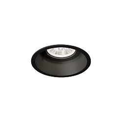 Proyector empotrado DEEP 1.0 de 1 llama, rígido, con resortes de clip IP20, mate, negro intenso regulable