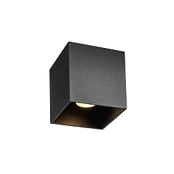 ceiling luminaire BOX CEILING SURF 1.0 1 flame IP20, black matt dimmable
