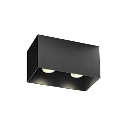 ceiling luminaire BOX CEILING SURF 2.0 2 flames IP20, black matt dimmable