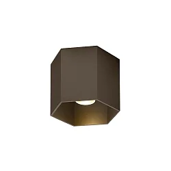 ceiling luminaire HEXO CEILING SURF 1.0 1 flame IP20, bronze dimmable