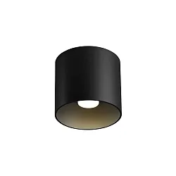 ceiling luminaire RAY CEILING SURF 1.0 1 flame IP20, black matt dimmable