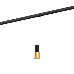 Luminaria colgante de 1 fase ODREY ON TRACK 1.1 incl. adaptador monofásico GU10 IP20, dorado, negro mate