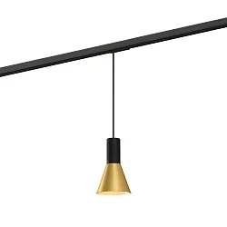 1-phase pendant luminaire ODREY ON TRACK 1.3 incl. 1-phase adapter GU10 IP20, gold, black matt