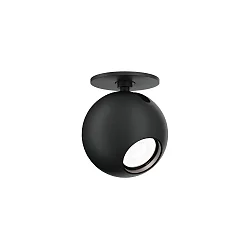 Luminaria de techo LECA 1.0 - 350MA giro cardánico, en forma de bala, Instalación semiempotrada IP20, negro mate regulable
