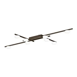 Luminaria de techo PERLEZ GRID 1.0 de 8 llamas IP20, color bronce regulable