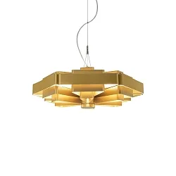 Luminaria colgante J.J.W. 04 E27 IP20, dorado regulable