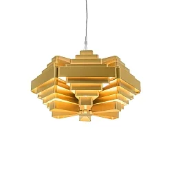 Luminaria colgante J.J.W. 042 E27 IP20, dorado regulable