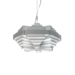 Luminaria colgante J.J.W. 042 E27 IP20, plata regulable