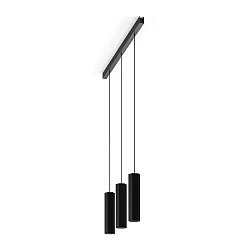 Luminaria colgante HEXO 3.0 - PAR16 angular, lang, con cable abierto GU10 IP20, mate, negro intenso regulable