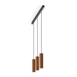 Luminaria colgante HEXO 3.0 - PAR16 angular, lang, con cable abierto GU10 IP20, color cobre regulable