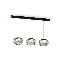 pendant luminaire WETRO 2.0 without canopy, Dim-To-Warm, with open cable IP20, smoky colour dimmable