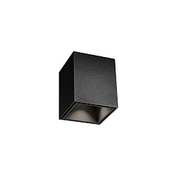 Luz downlight BOX MINI 1.0 angular, versión de montaje en superficie IP20, negro mate regulable
