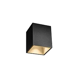 Luz downlight BOX MINI 1.0 angular, versión de montaje en superficie IP20, negro mate regulable