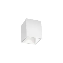 Luz downlight BOX MINI 1.0 angular, versión de montaje en superficie IP20, blanco mate regulable