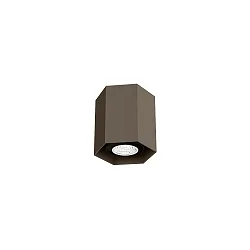 Luz downlight HEXO MINI 1.0 sin reflector GU10 IP20, color bronce