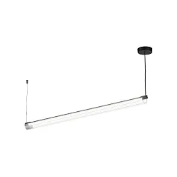 Luminaria colgante FINELLE 1.0 con difusor IP20, negro mate regulable