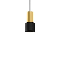 Luminaria colgante ODREY CEILING SUSP 1.1 PAR16 GU10 IP20, dorado, negro mate 