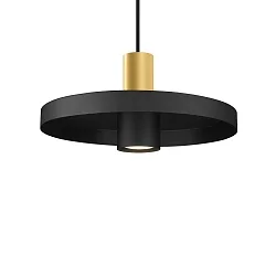 Luminaria colgante ODREY CEILING SUSP 1.2 PAR16 GU10 IP20, dorado, negro mate 