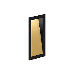 Luminaria de pared empotrable THEMIS WALL REC 1.7 IP20, dorado, negro mate regulable