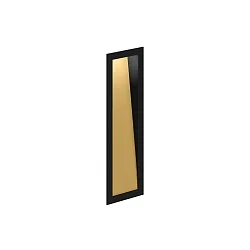 Luminaria de pared empotrable THEMIS WALL REC 2.7 IP20, dorado, negro mate regulable