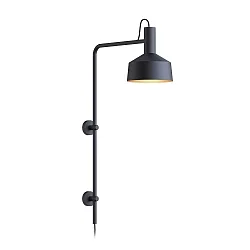 Luminaria de pared ROOMOR WALL 4.2 - PAR16 / SHADE Ø 25CM lang, con brazo articulado, con caja de conexiones