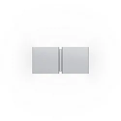 Luminaria de pared CG SQUARE 2P SMALL G9 IP20, aluminio cepillado