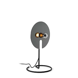 Luminaria de mesa MIRRO TABLE 1.0 pequeño, con atenuador de cable E27 IP20, cromo, negro regulable