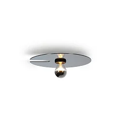 Luminaria de pared MIRRO WALL 1.0 E27 IP20, cromo, negro regulable
