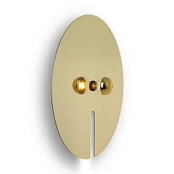 Luminaria de pared MIRRO WALL 3.0 E27 IP20, dorado regulable
