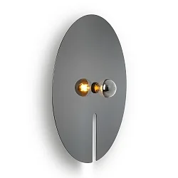 Luminaria de pared MIRRO WALL 3.0 E27 IP20, cromo, negro regulable