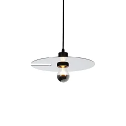 pendant luminaire MIRRO CEILING SUSP 1.0 E27 IP20, aluminium, black matt 