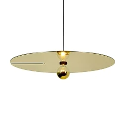 Luminaria colgante MIRRO 3.0 grande E27 IP20, dorado regulable