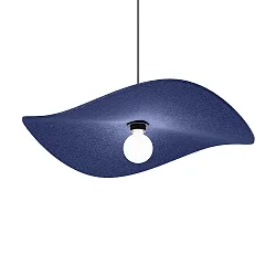 Luminaria colgante WAVE SOFT 1.0 E27 IP20, azul índigo