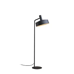 Floor lamp ROOMOR 1.0 PAR16, GU10, deep black, with cord switch, with shade 3.0, deep black gold