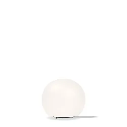 Table lamp DRO TABLE 2.0, Ø 20cm, E14, C35 max. 6W, aluminum / textile cable / glass, white