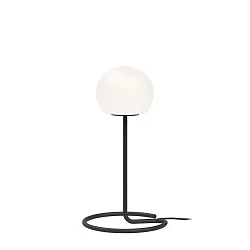 Table lamp DRO TABLE HIGH 2.0, 54cm / Ø 20cm, E14, C35 4-6W, aluminum steel / textile cable / glass, white