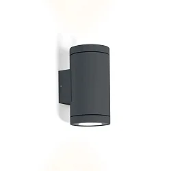 Luminaria de pared para exteriores TUBE WALL 2.0 PAR16 Arriba-Abajo, cilíndrico GU10 IP65, antracita